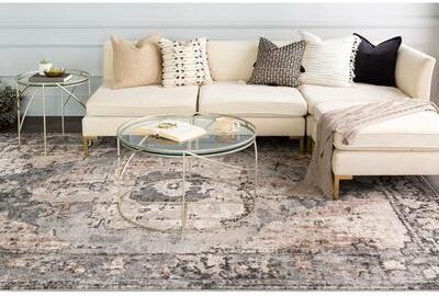 Livabliss Amalia Distressed Medallion Area Rug