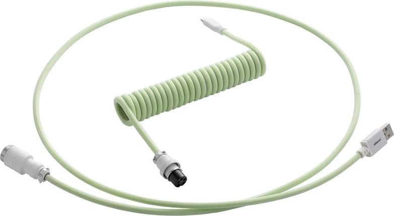 CableMod Pro Coiled Keyboard Cable USB-C naar USB-A, Lim, Matzwart, 1,5 meter