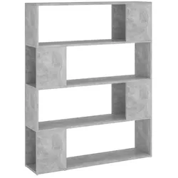 vidaXL Bücherregal Raumteiler Betongrau 100x24x124 cm
