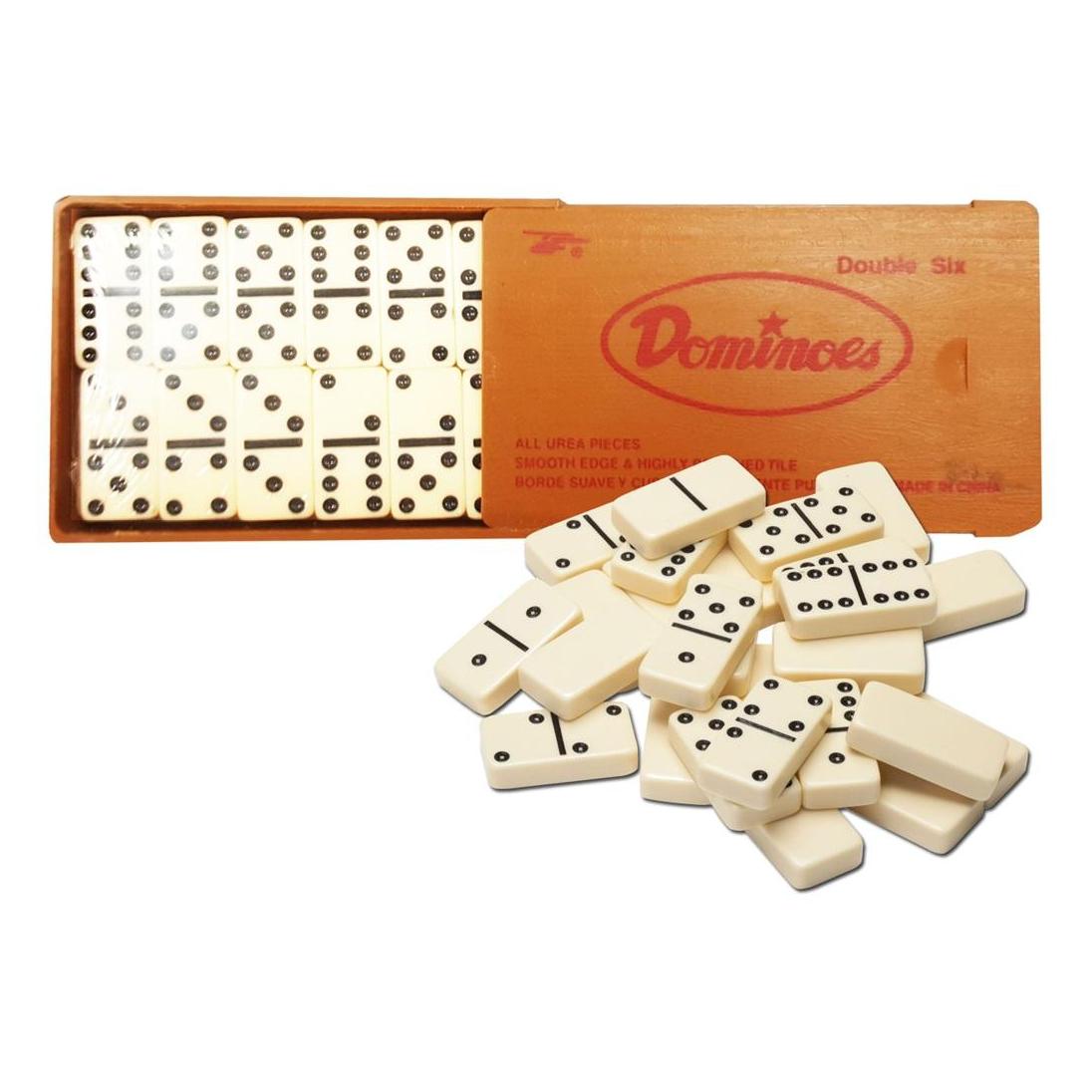 Trifox Dominosteine aus Knochen in einer Plastikbox (53998759)