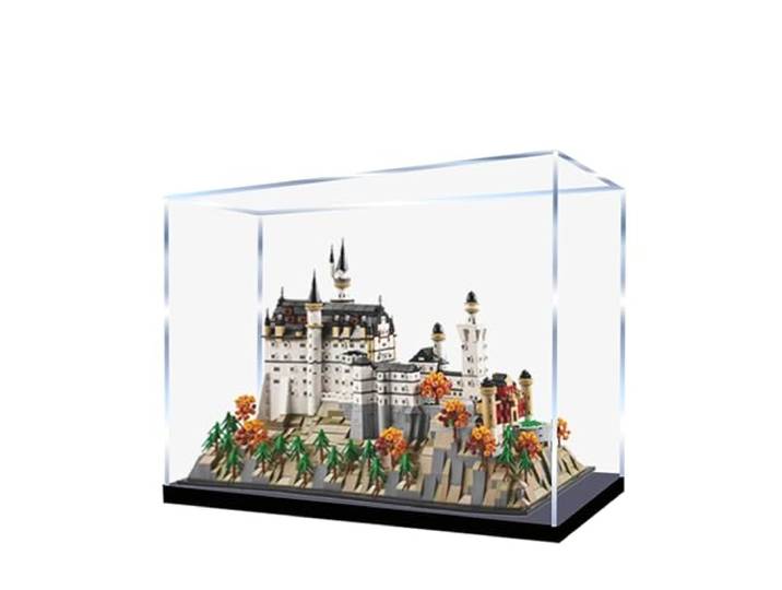 Acryl-Vitrine für Lego 21063 Schloss Neuschwanstein Bauset, Staubdichte Transparente Box - Nur Vitrine, Schaukasten Kompatibel mit Lego 21063 (3MM)