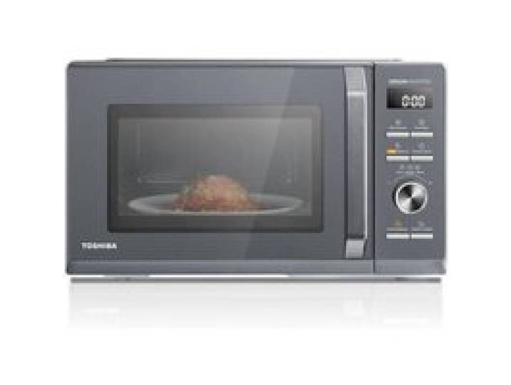 Micro-ondes combiné pose libre- TOSHIBA - Inverter - 900W - Grill 1000 W - 25L 3-en-1 - Gris morandi