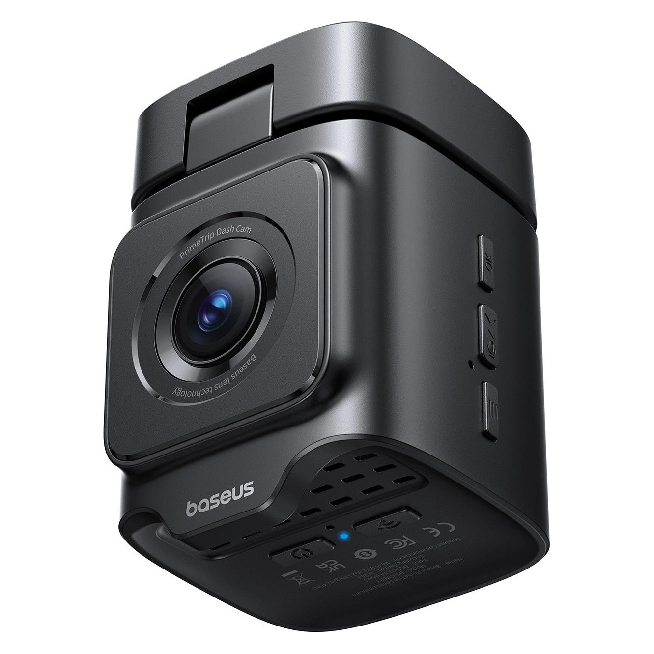 Baseus Wideorejestrator Kamera samochodowa PrimeTrip VD1 wideorejestrator 2K+1080p - czarna (Eingebautes Display, GPS-Empfänger, WLAN, 2K) (6932172696351)