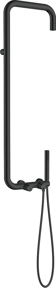 Duschsystem mit Duscharmatur, Nero-Beschichtung, SILIA-30