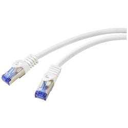 Renkforce RF-6830450 RJ45 Patchkabel CAT 6a S/FTP 0.50 m Weiß 1 St.