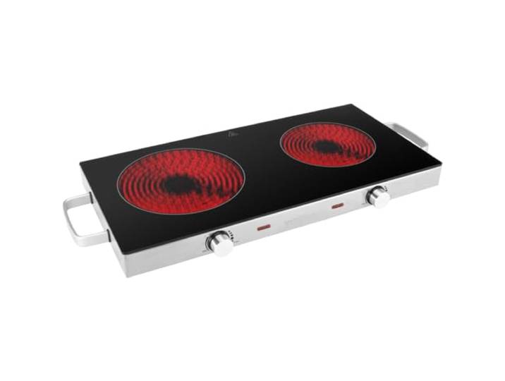 Profi-Cook® Infrarood dubbele kookplaat Energiebesparende kookplaat l Krasbestendige glaskeramische kookplaat Traploze temperatuurregeling 2800 W PC-DKP 1211