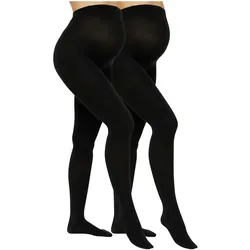 MAMALICIOUS® 2er-Pack Umstands-Thermostrumpfhose, schwarz, S