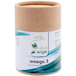 Omega-3 Kapseln (vegan) (60 Stück) aus Algenöl in ökol. Verpackung - Vital Engel