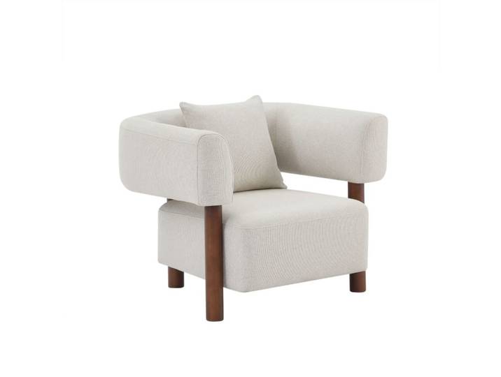 Fauteuil tissu 1 place beige