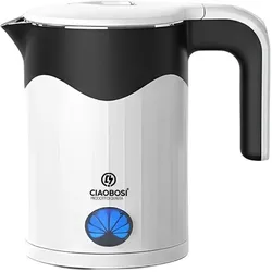 Avizar Edelstahl-Wasserkocher 1,8 l 1500W, Wasserkocher, Weiss
