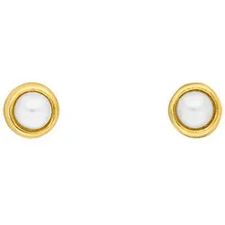 LEAF - OHRSTECKER PURE PERLE - gold