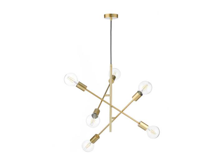 Hängeleuchte 5098 Cross, Goldfarben, Metall, Blatt, 100x100x100 cm, Eec, ohne Chemie, Lampen & Leuchten, Innenbeleuchtung, Hängeleuchten, Pendelleuchten