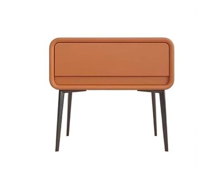 Vielseitig Nachttisch aus Holz, minimalistisch, modern, mit hohen Beinen Kleiner Möbelschrank mit einer Schublade(Orange,Mittel)