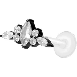 PTFE Labret mit Innengewinde + Titan-Aufsatz DESIGN