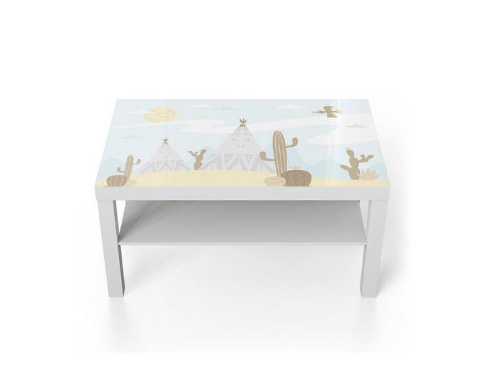 DEQORI Couchtisch 'Wüstenabenteuer', Glas Beistelltisch Glastisch modern