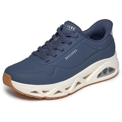 Slip-On Sneaker SKECHERS "UNO GLIDE-STEP-GLIDE ON AIR", Damen, Gr. 35, Textil, blau (navy), Lederimitat, Schuhe, Schlupfschuh, Halbschuh, Freizeitschuh mit Luftkissendämpfung