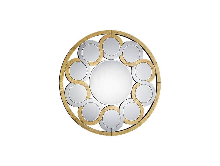 Grosser Design Wandspiegel „Zendaya“ Gold, Transparent Schuller