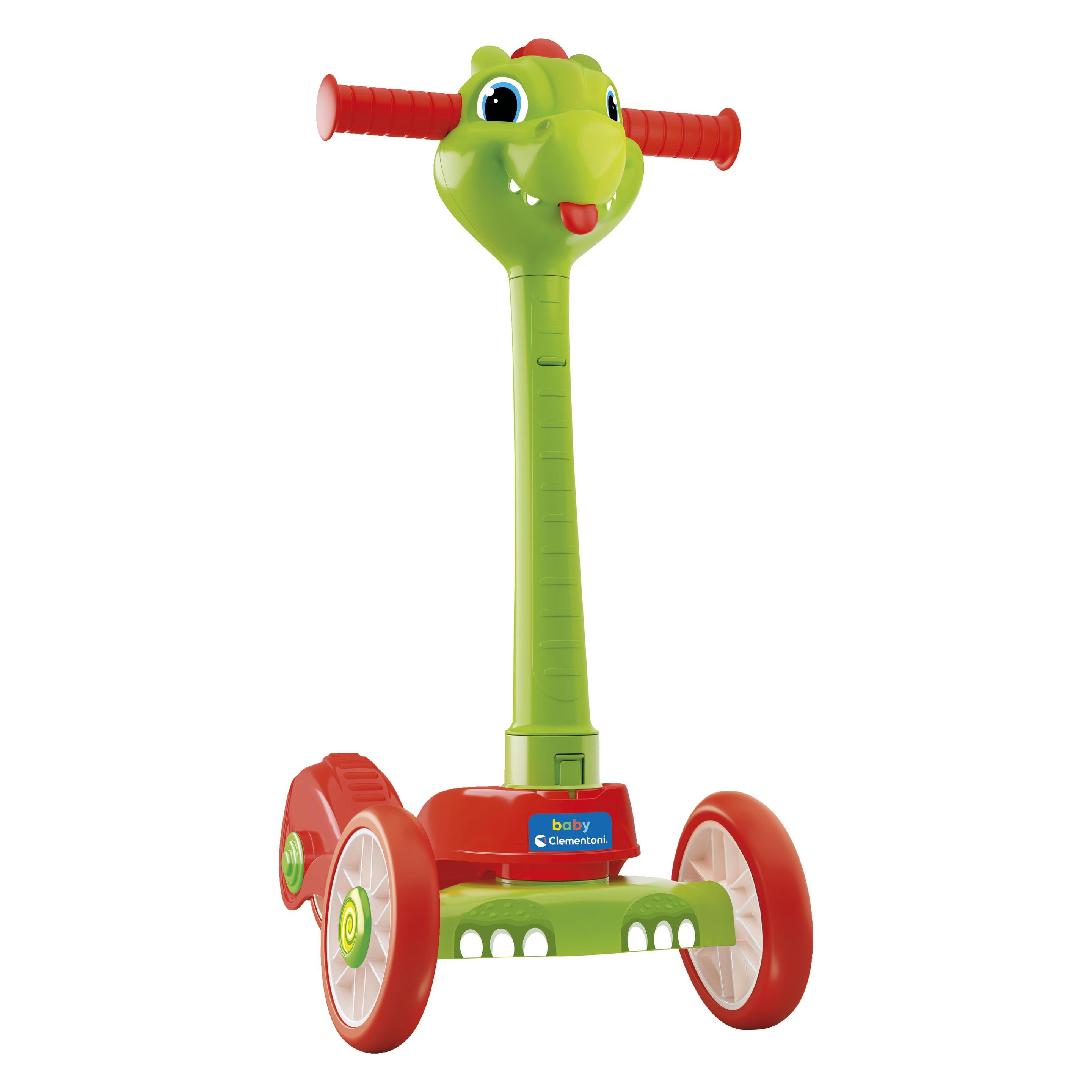 Clementoni Baby Dragon Push Scooter, Kids, Three wheel scooter, Any gender, 3 wheel(s), Rubber, 2 yr(s) (17738)