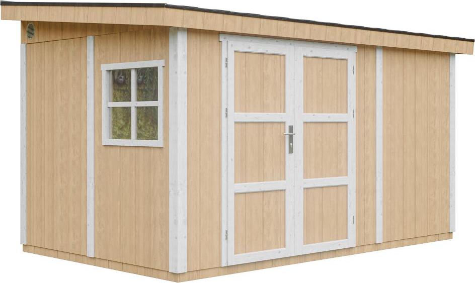 Gartenhaus 8,68 m² - H231x248x412 cm - Timbela M939-HARVEST HONEY