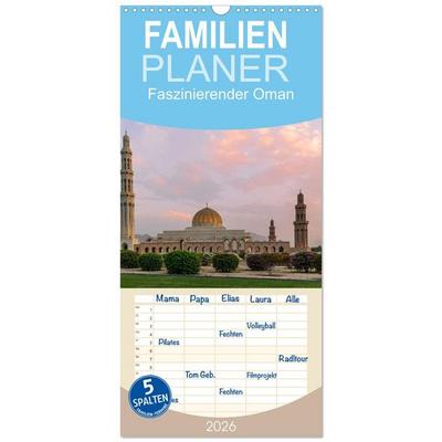 Familienplaner 2026 - Faszinierender Oman mit 5 Spalten (Wandkalender, 21 x 45 cm) CALVENDO