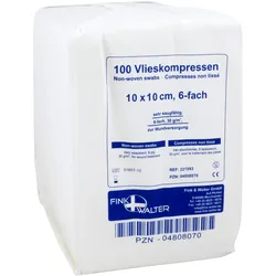 Fink & Walter, Verbandsmaterial, VLIESKOMPRES UNS10X10CM 6F