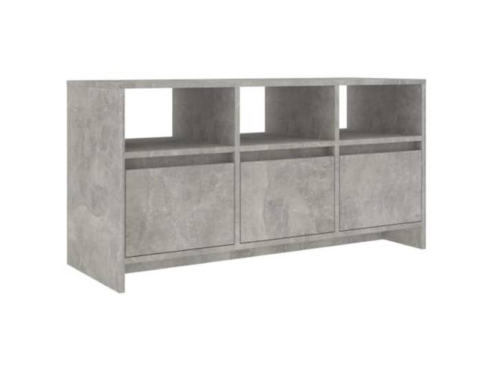 Favemtsl TV-Schrank Betongrau Lowboard 102x37,5x52,5 cm Holzwerkstoff Stabiles Lowboard fürs Wohnzimmer mit 3 Schubladen und 3 Fächern zur Aufbewahrung von Mediengeräten und Magazinen.
