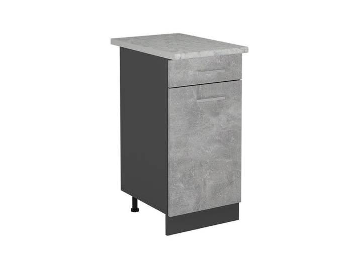 Meuble cuisine R-Line 40cm PT Marbre Béton/Anthracite Vicco 53779
