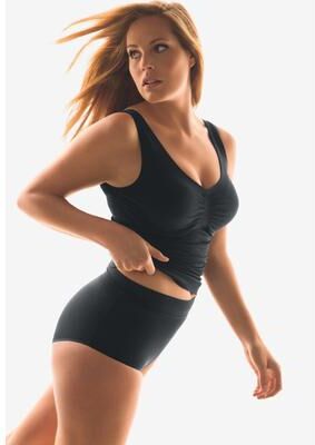 Plus Size Women's Instant Shaper Medium Control Seamless Shaping Cami by Secret Solutions in Black (Size 20/22) Shapewear