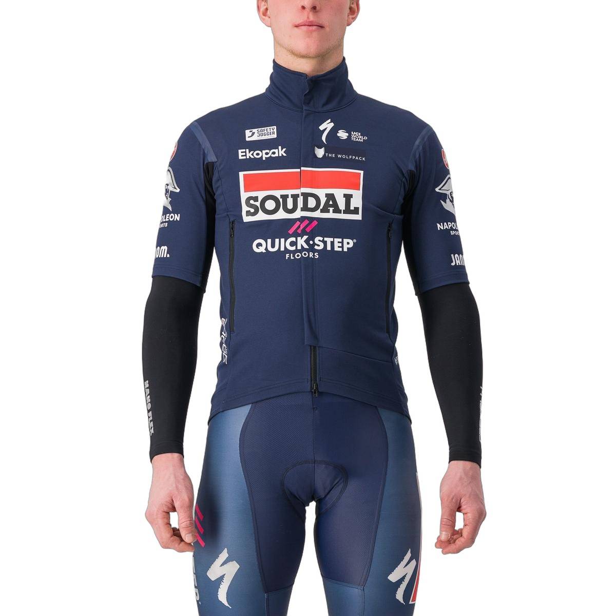 Casaco Castelli Gabba RoS 2 Manga Curta Azul Belga Soudal Quick-Step, Tamanho M Homem
