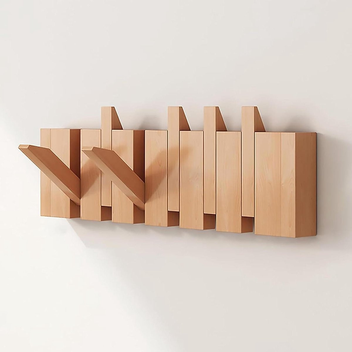 Houten Wandkapstok Piano Wandhanger in Houtkleur