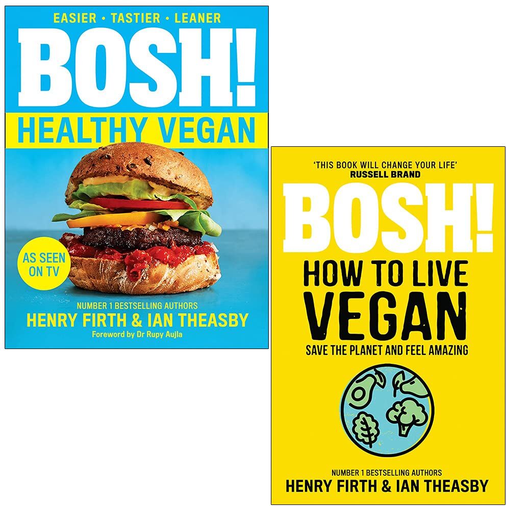 HARPERCOLLINS BOSH! Healthy Vegan & How to Live Vegan 2 Book Set – Plant-Based Recipes & Lifestyle Guide