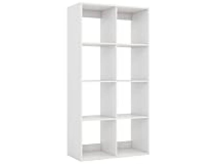 Helloshop26 Bibliothèque Moderne 69,5 x 33 x 137 cm avec 8 Cubes de Rangement Ouvertes et sécurité Anti-basculement en Bois Blanc 20_0017206