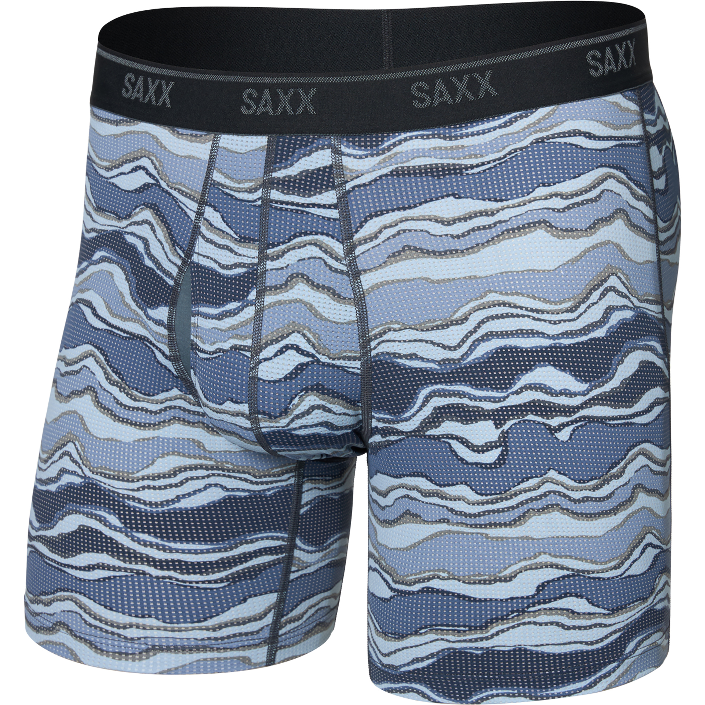 Saxx Underwear Quest Quick-Dry Brief Fly Boxer Herren Kurze Unterhose blau Größe M Elastisch