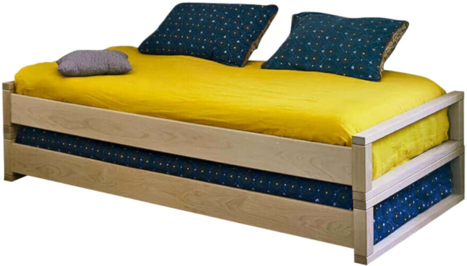ID Kids Cama nido apilable madera maciza 90x200cm