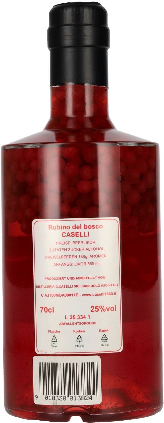 Caselli Rubino del bosco Liquore con Mirtilli Rossi 25% Vol. 0,7l