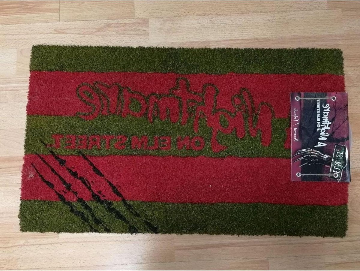 Bruine kokosvezel deurmat met logo - 60 x 40 cm