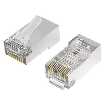 Hama Netzwerkstecker, CAT-6a, 10 Gbit/s, geschirmt, 10 Stück (Netzwerkkabel Stecker) (00300028)