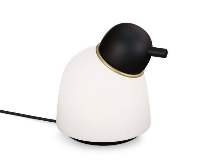 Bird Tischleuchte H21,5 Black/Brass/Opal - Belid - Schlafzimmer - Metall