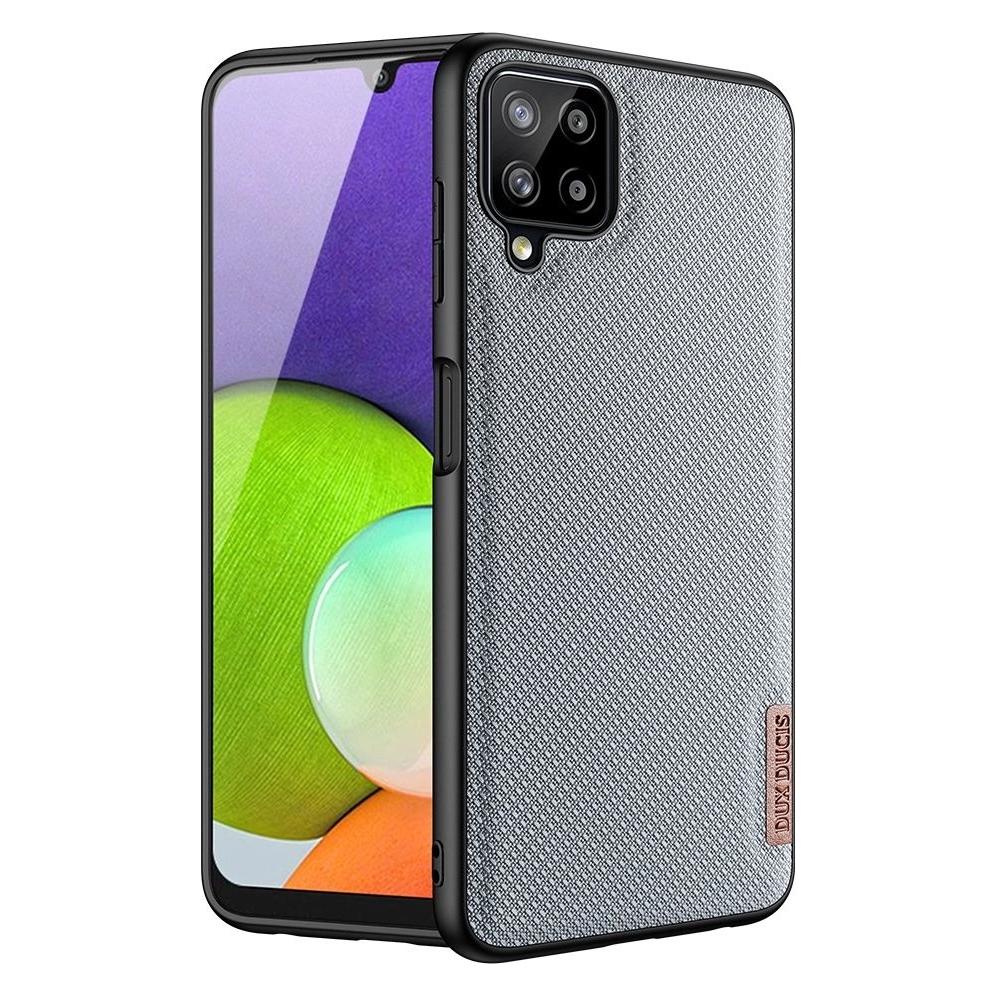 Dux Ducis Fino case covered with nylon material for Samsung Galaxy A22 4G gray (Samsung Galaxy A22) (Dux Ducis Fino Samsung A22 4G Euro blue)