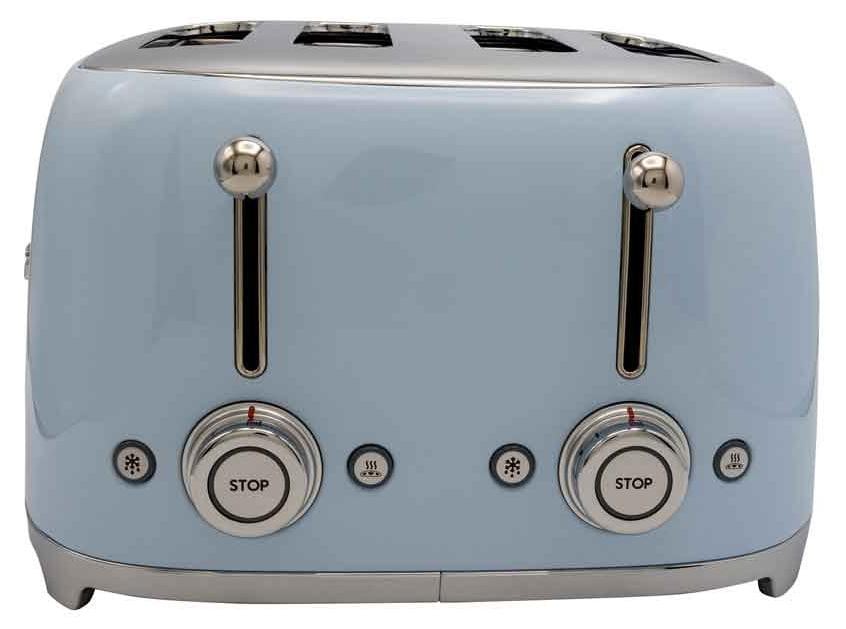 Smeg Toaster met 4 gleuven pastelblauw TSF03PBEU