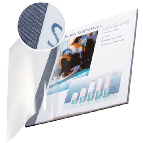 LEITZ Buchbindemappen blau Softcover für 106 - 140 Blatt DIN A4, 10 St.