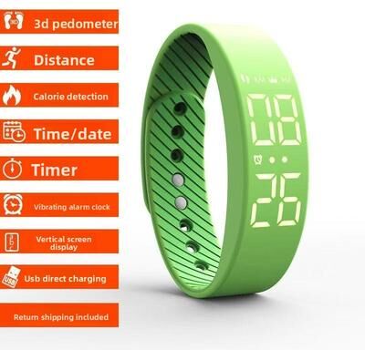 Fusion Finds Waterproof Digital Sports Watch With Vibration Alarm & Pedometer For Students And Active Lifestyles green