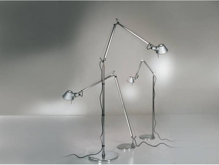 Tolomeo Reading LED-Stehleuchte Schwarz m/Alu Fuß - Artemide - Wohnzimmer - Design - Aluminium