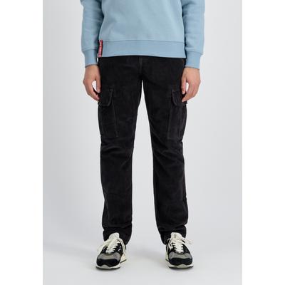 Cargohose ALPHA INDUSTRIES "Agent Cord", Herren, Gr. 29, Normalgrößen, grau (vintage grau), Obermaterial: 100% Baumwolle, Hosen Cargohose
