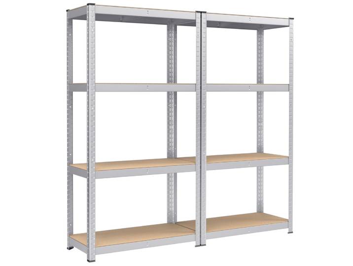Lots de 2 rayonnages métalliques planches réglables étagères 520 kg