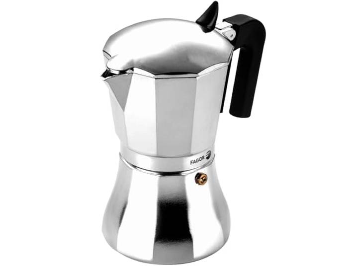 Fagor Cupy Italiaans koffiezetapparaat, inductie, aluminium, express, 6 kopjes, geschikt voor alle warmtebronnen, glaskeramiek, gas, elektrisch, siliconenafdichting, lange houdbaarheid