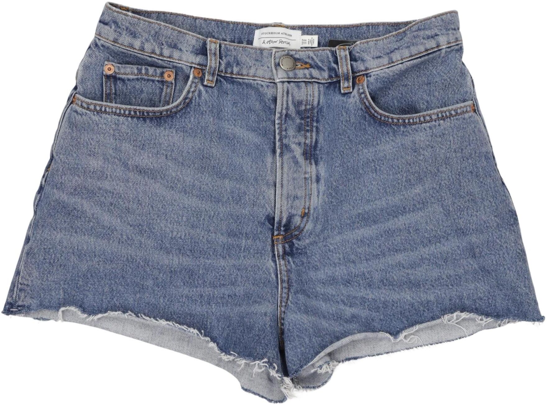 & Other Stories Damen Shorts, Blau, Gr. W30, Baumwolle - Second Hand