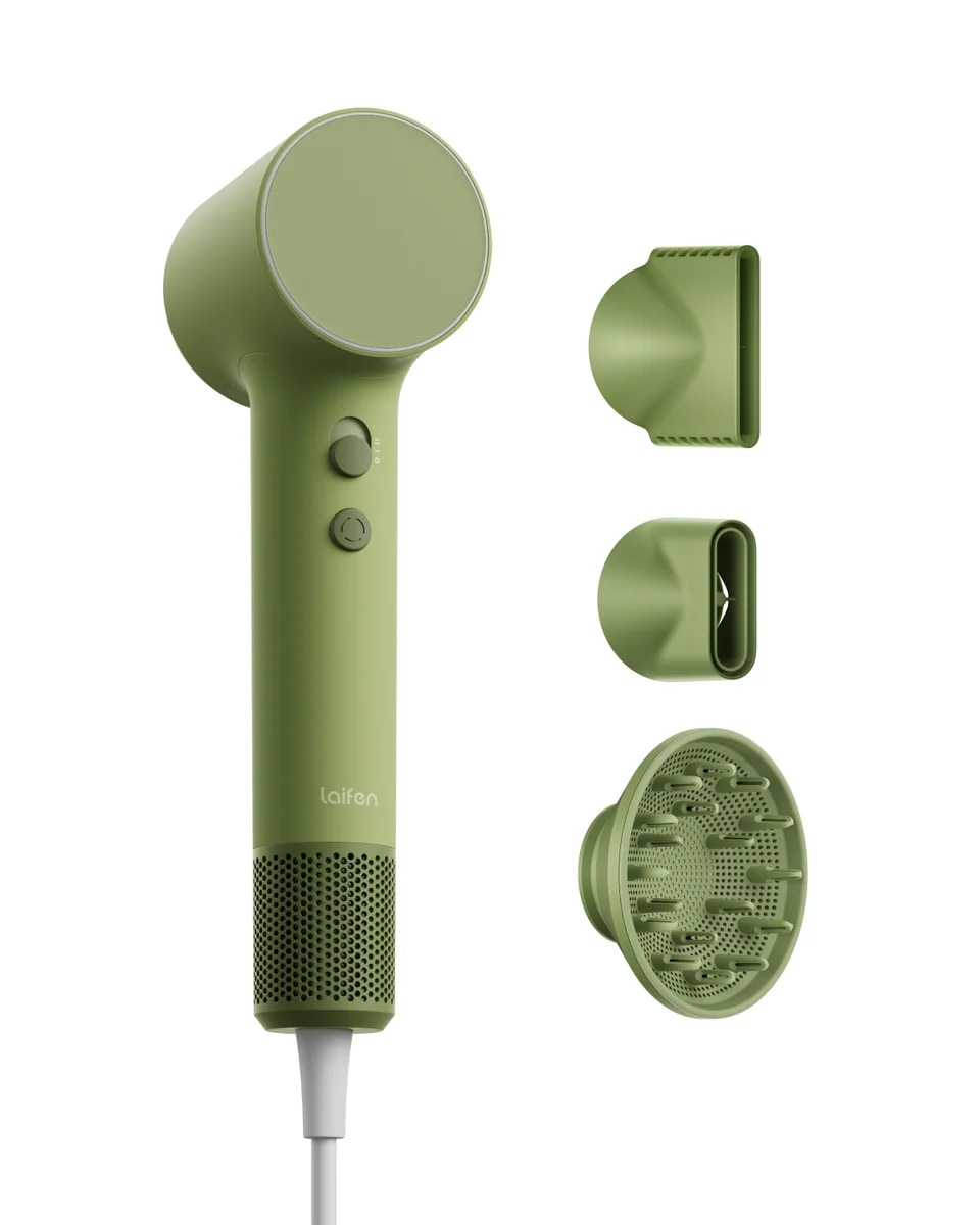 Laifen Air Pro High-Speed Haartrockner 115.000 U/min, Diffusor, Smart Temperature Control; grün 1HD42-S-EU-GR-002