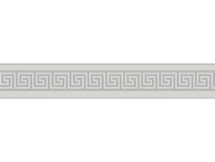 Bordüre A.S. CRÉATION Only Borders 11 , grau (grau metallic), B:0m L:5m, Vlies, Tapeten, Bordüre, Tapete Bordüre Geometrische Bordüre Metallic Borte Wohnzimmer Flur