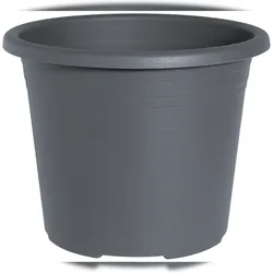 GELI Cylindro Blumentopf Anthrazit – Ø25cm Kunststoff Pflanztopf 5.5L
